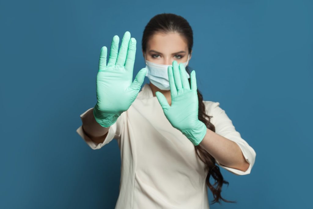 MEDRUX Green Nitrile Gloves Aloe Vera Coated