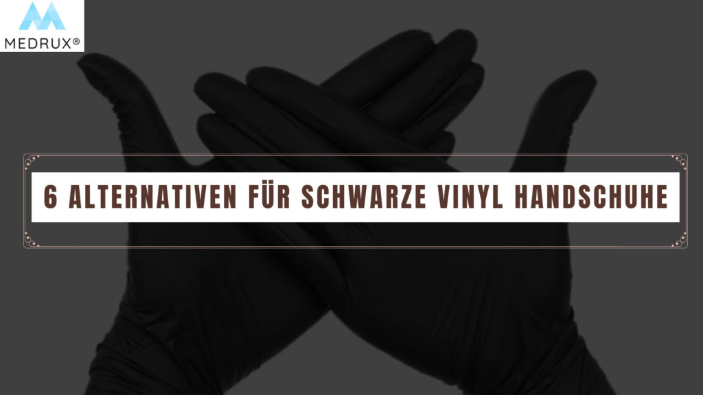 Schwarze Vinyl Handschuhe