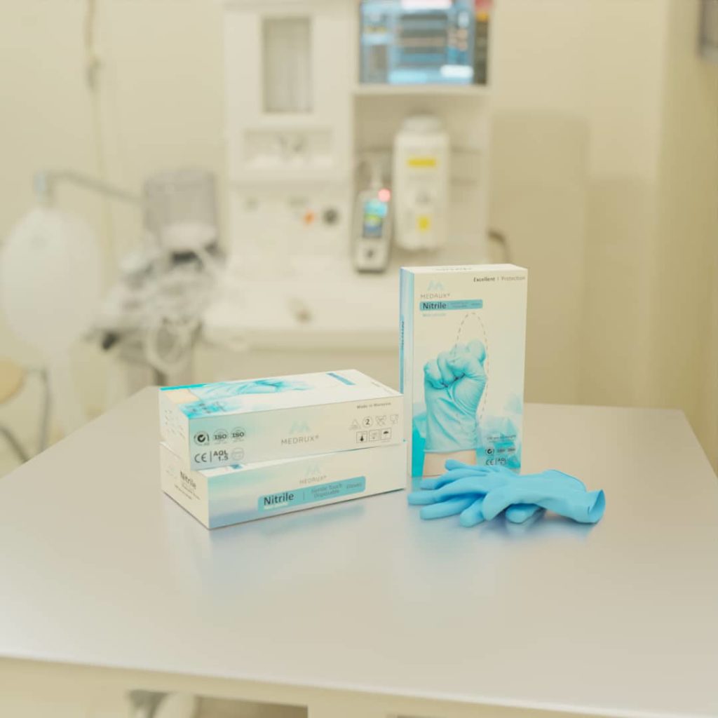 MEDRUX Nitrile Examination Gloves FDA approved