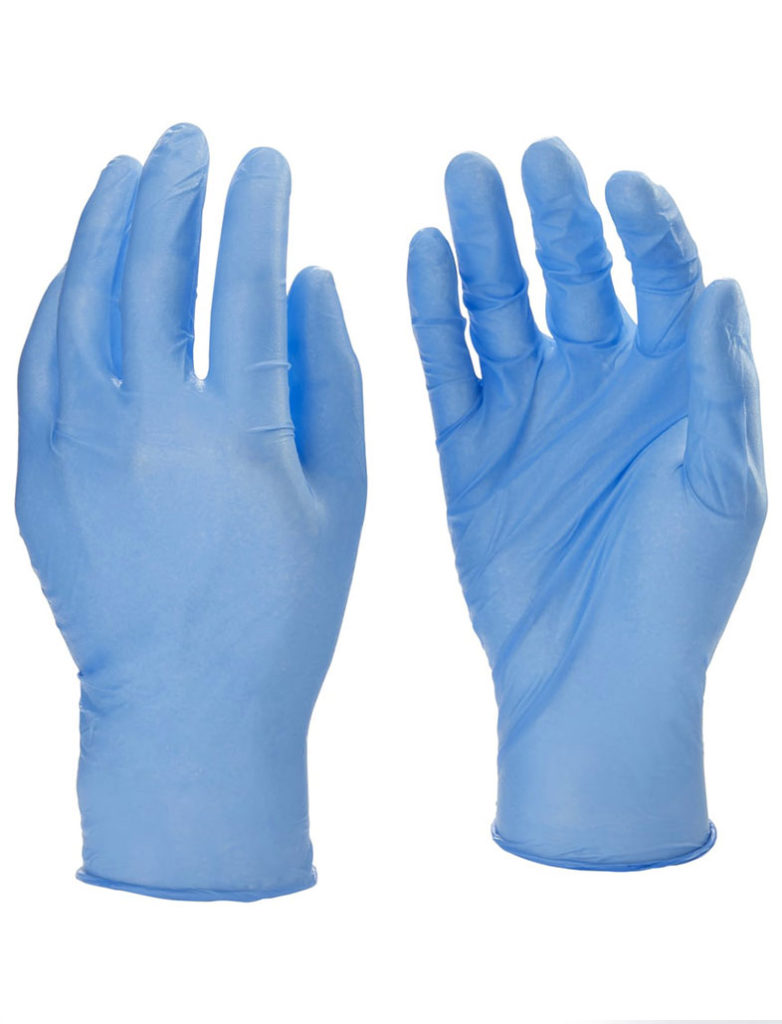100 Pcs Nitrile Disposable Gloves Powder Free Rubber Latex Free Medical Exam Gloves Non Sterile Ambidextrous Comfortable Industrial Blue White Rubber Gloves M, White 