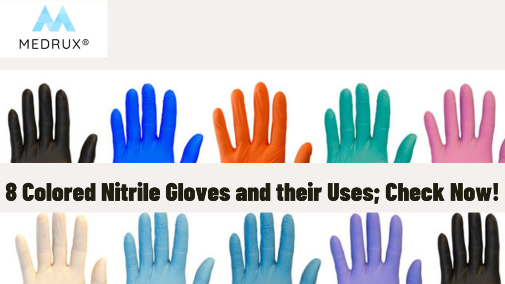 Colored Nitrile gloves